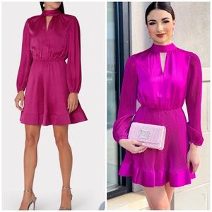 NWT Milly Val pleated dress amethyst